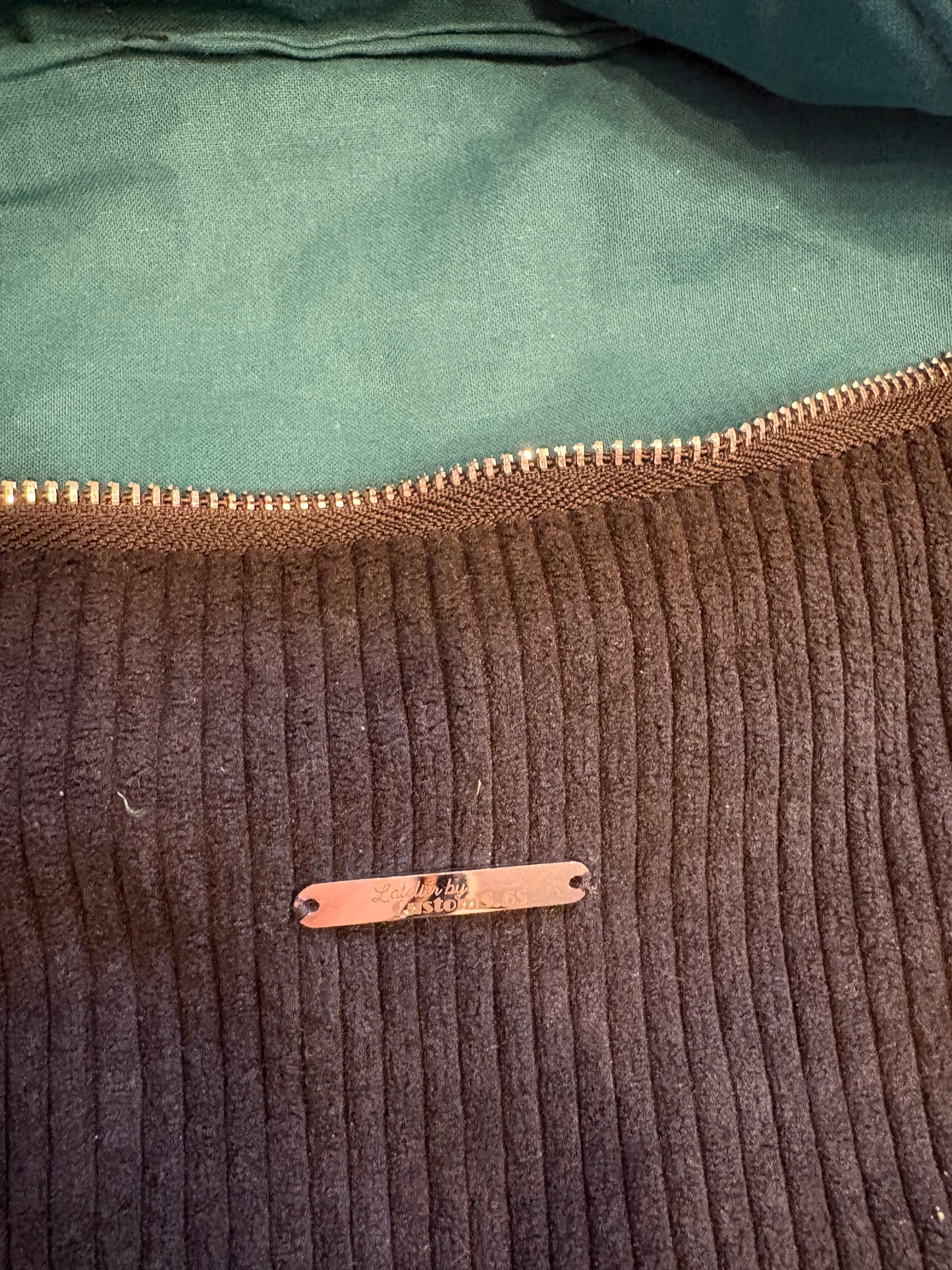 Sac banane fine côte noire capot argenté sangle noir/argent