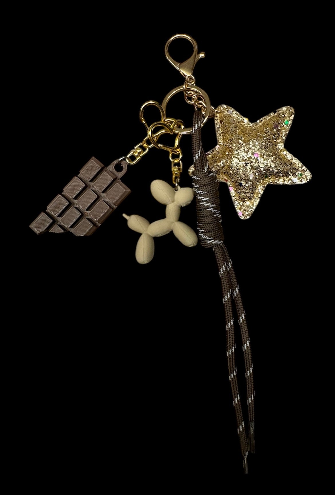 Bijou de sac marron doré