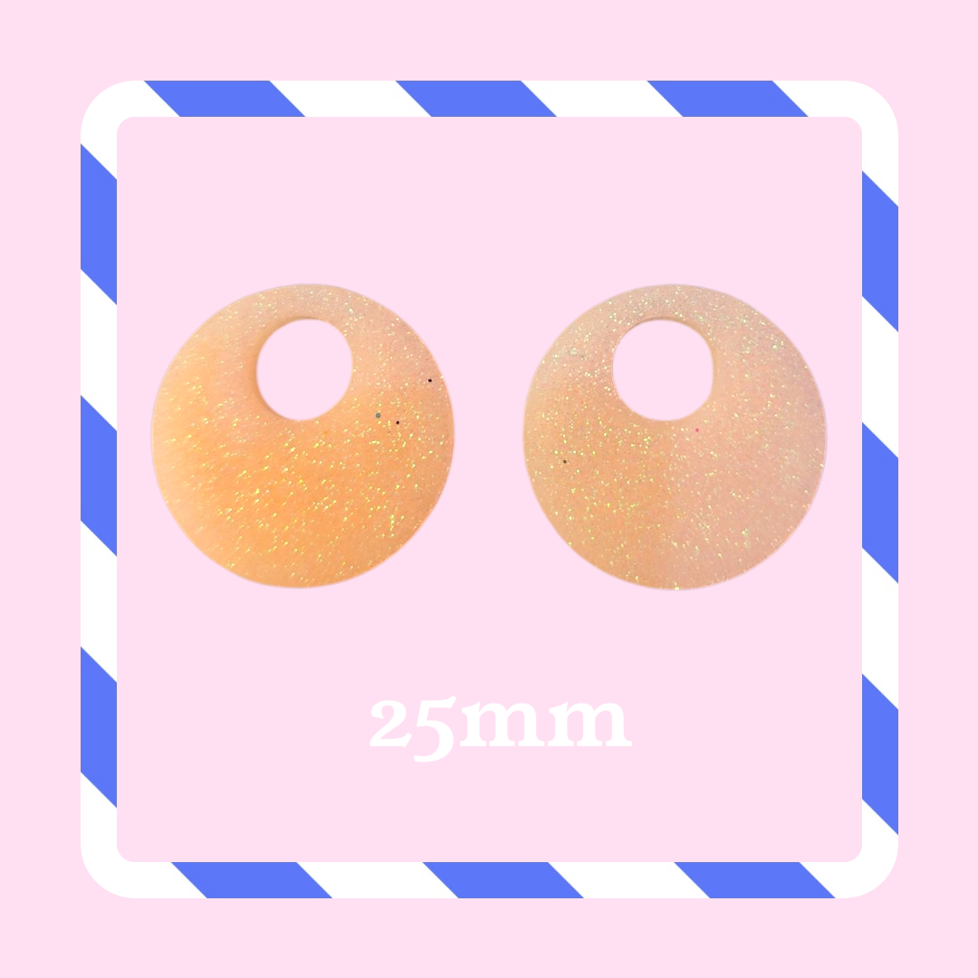 Charms donuts paillettes orange pastel