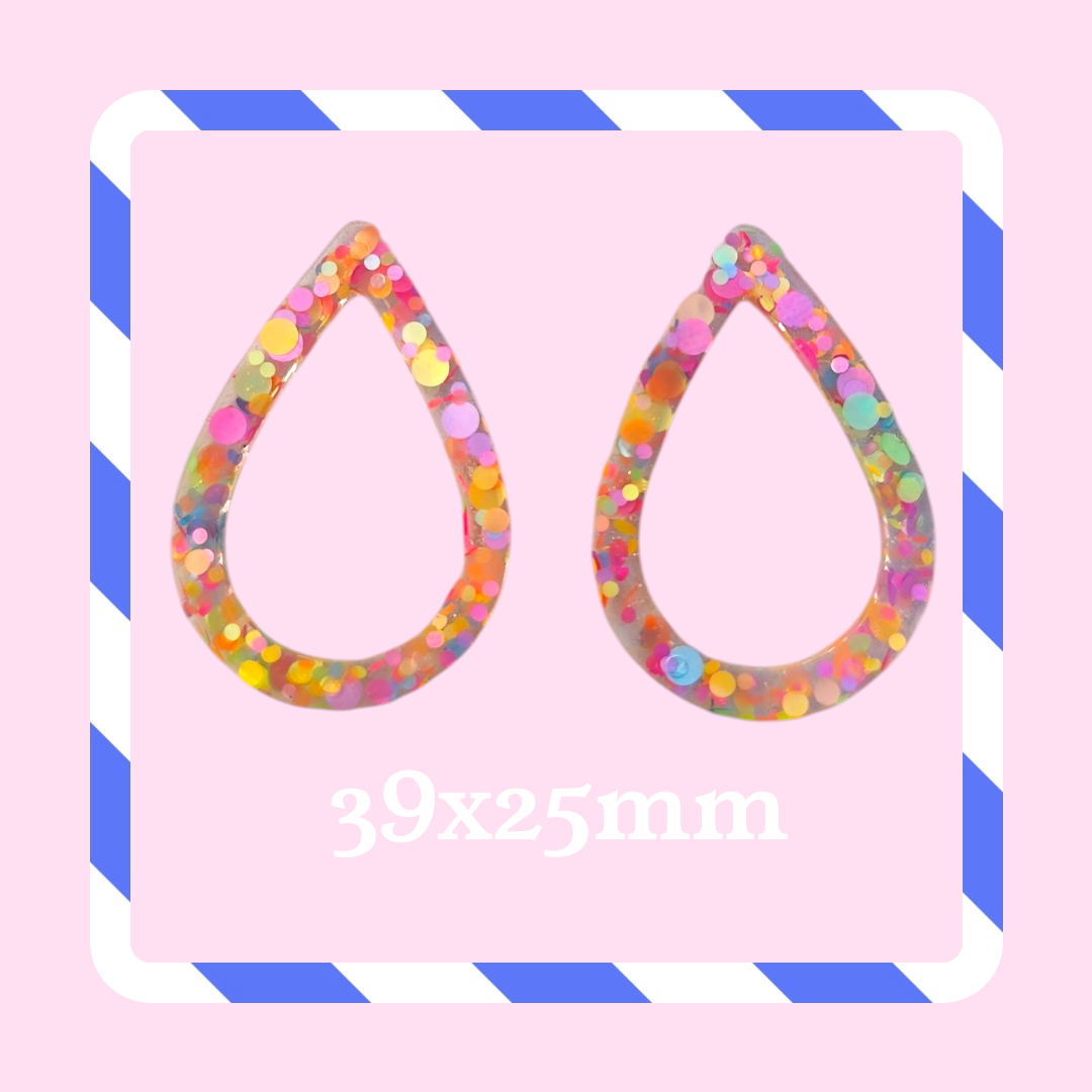 Charms gouttes (ou inversé) pastilles multicolore