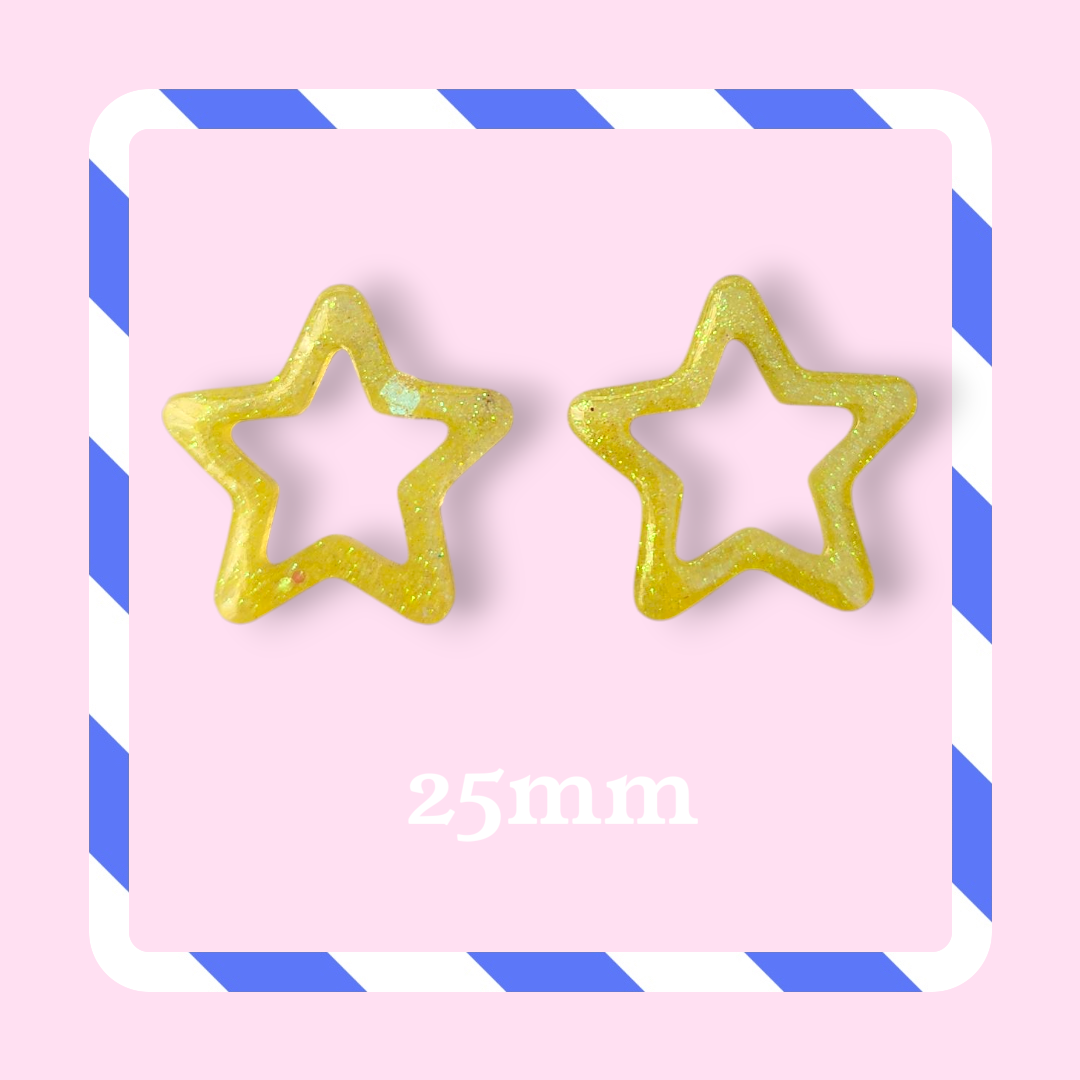 Charms étoile paillettes jaune