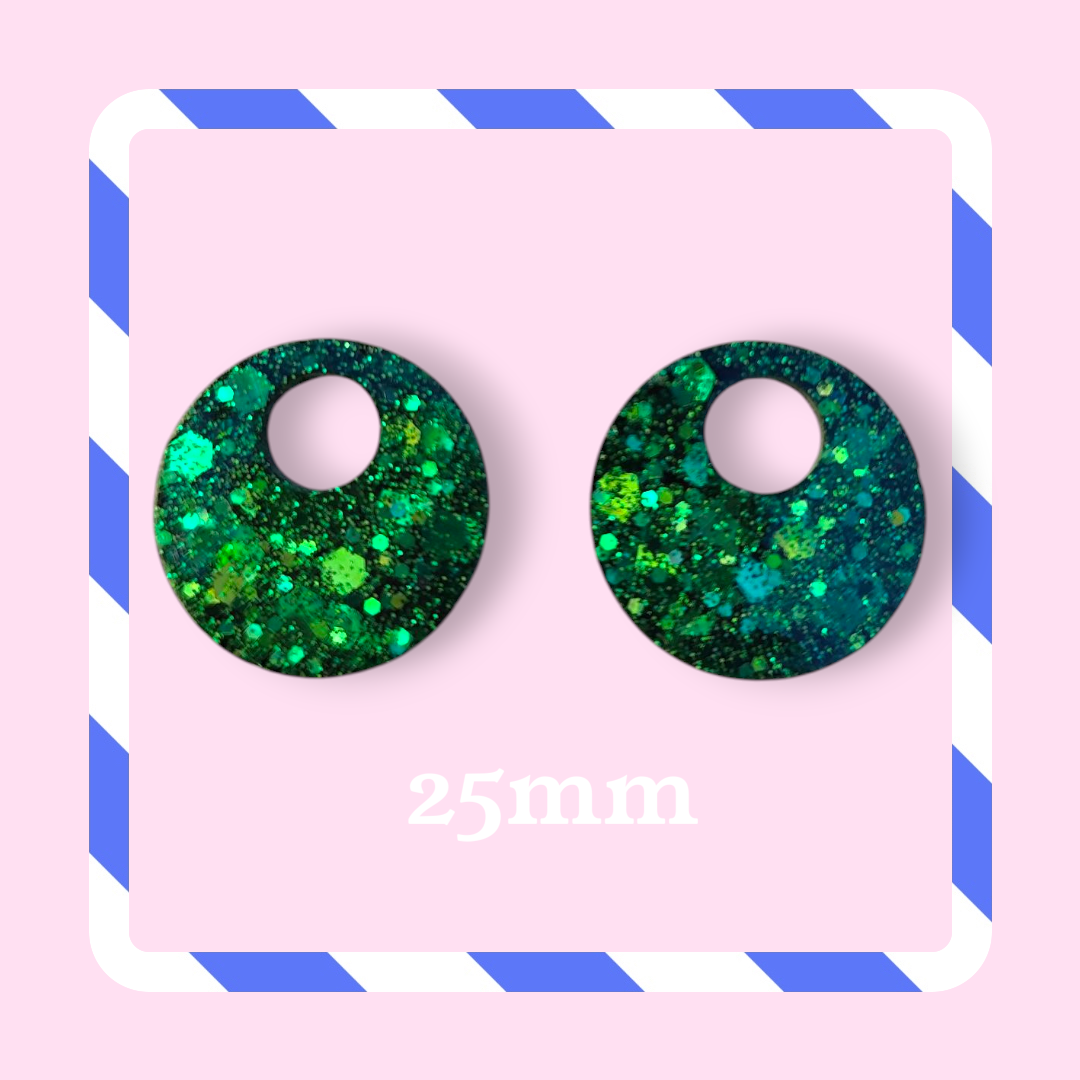 Charms donuts paillettes vert foncé