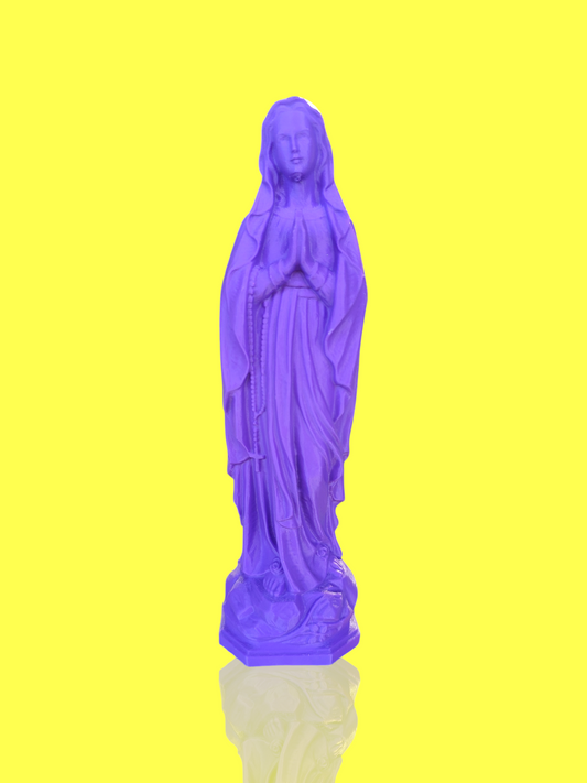 Statue pop vierge Marie violet
