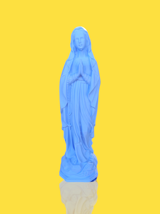 Statue pop vierge Marie bleu layette