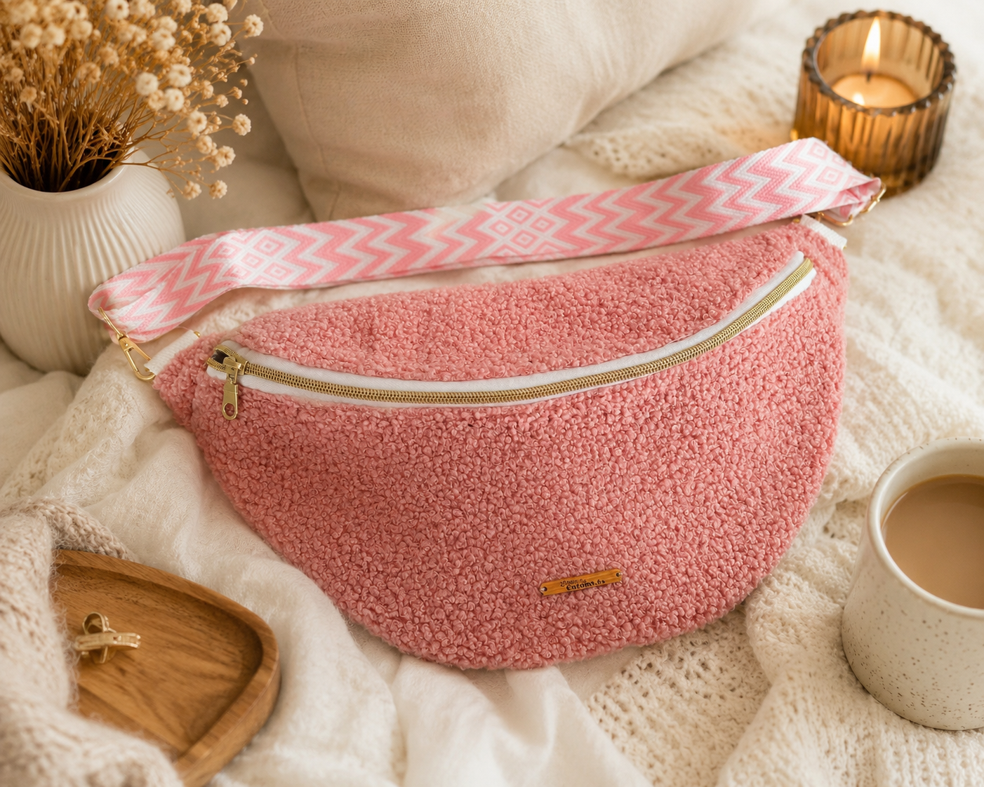 Sac banane teddy rose