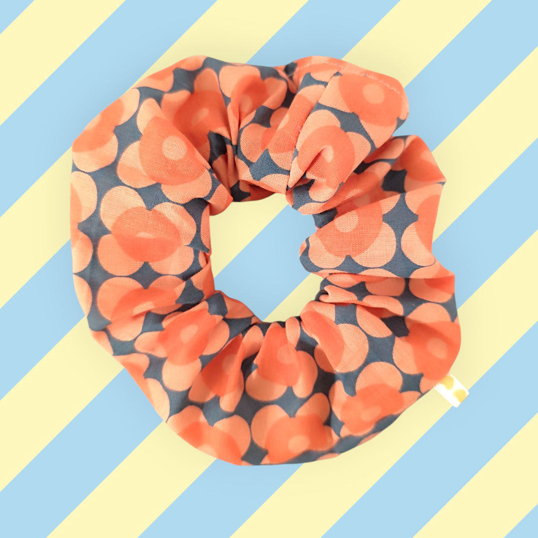 Chouchou tendance fleur seventies