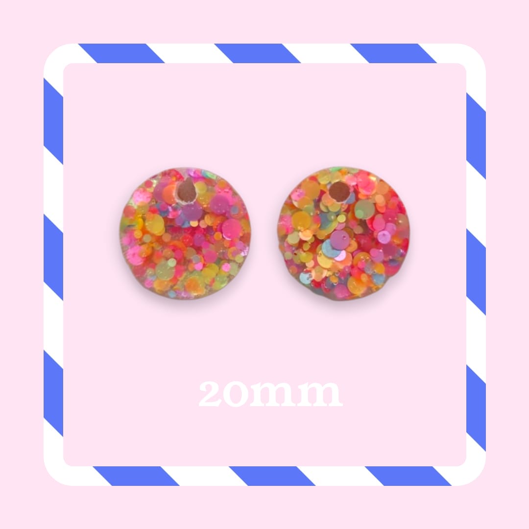 Charms rond pastilles multicolore