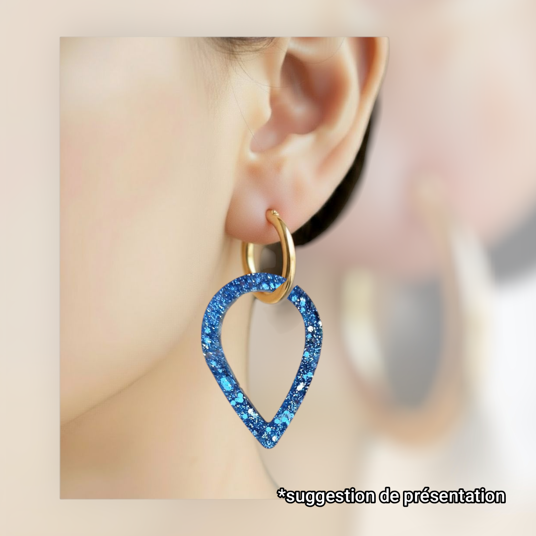 Charms gouttes (ou inversé) pastilles multicolore