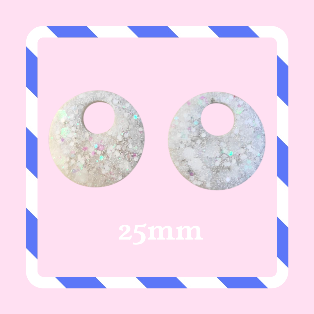 Charms donuts paillettes blanc scintillant