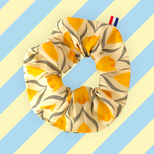 Chouchou tendance tulipe jaune