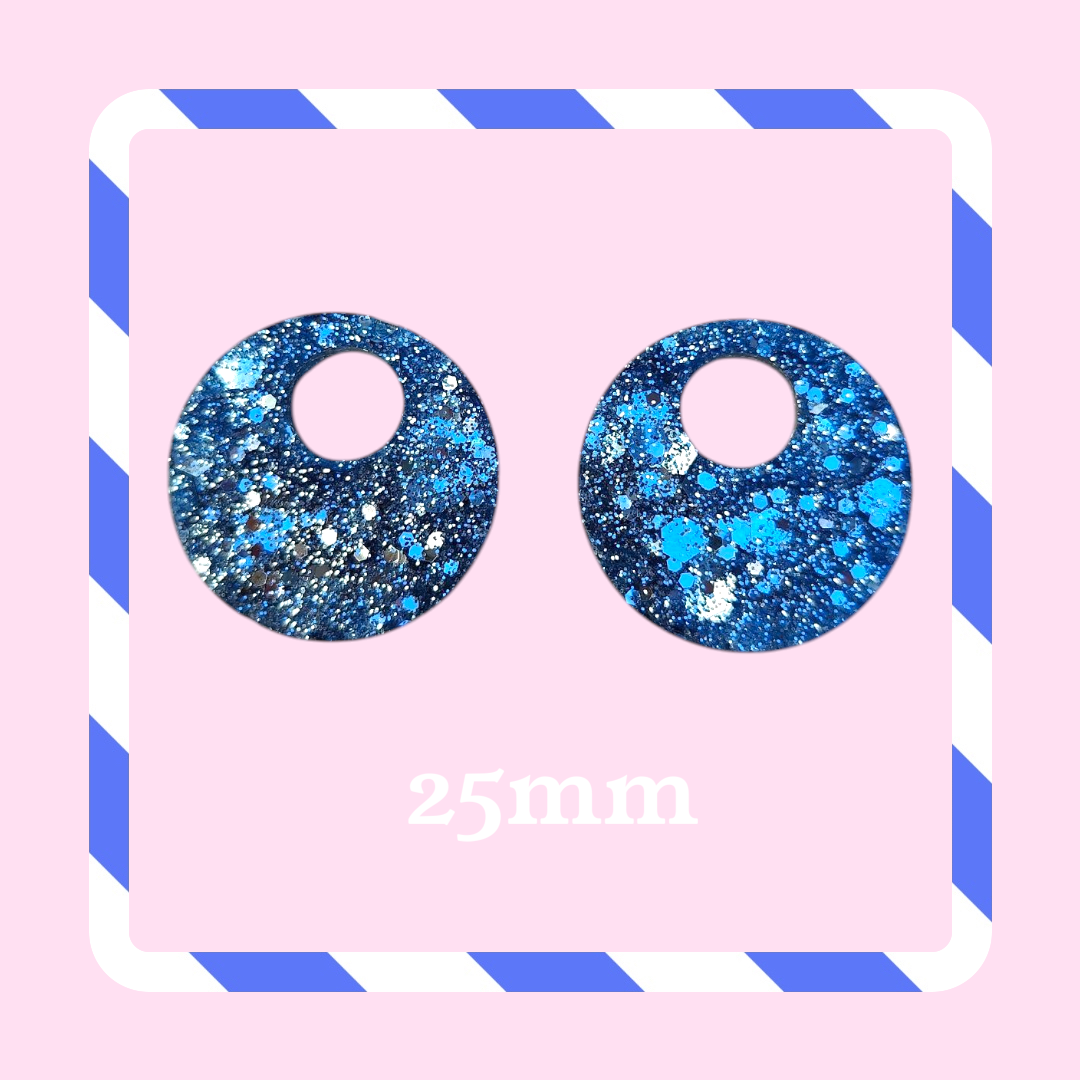 Charms donuts paillettes bleu glacial